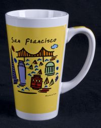 Luke a Tuke SAN FRANCISCO Tall Cappuccino Coffee Mug